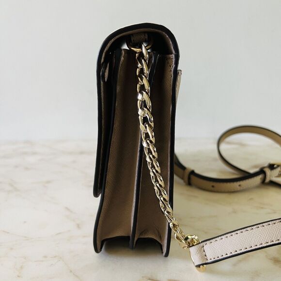 MICHAEL KORS Daniela Truffle Ltc Oat Saffiano Leather Large Gusset Crossbody Bag - Picture 6 of 12